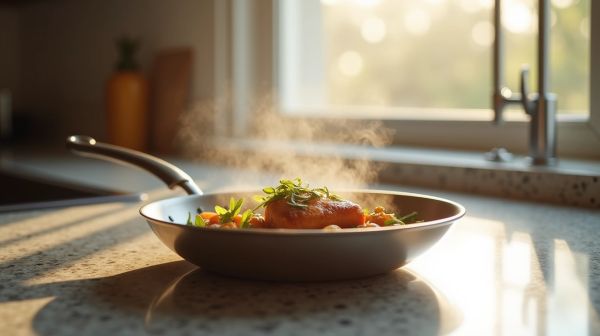 Une poêle en inox pour une cuisson saine et efficace