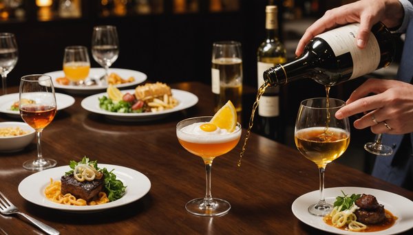 L'art de marier les boissons alcoolisées avec les plats au restaurant